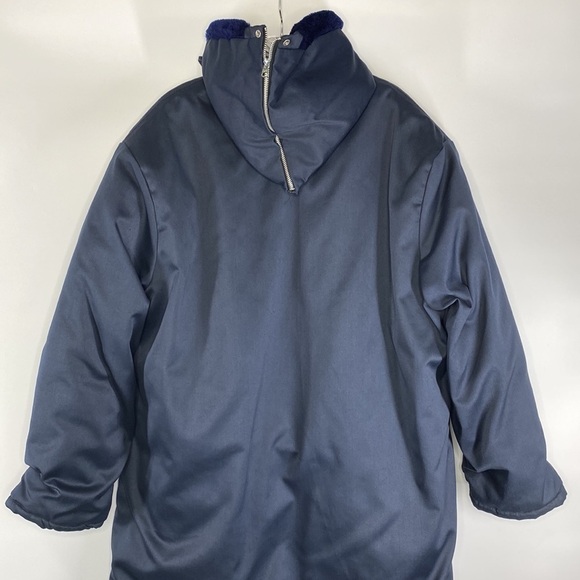 VINTAGE Military B-940 Blue Fur Hooded Puffer Puffy Jacket Men’s XL - Picture 4 of 15